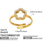 color: TXA539-B Style Gold Ring -Size 7
