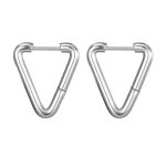 color: Round Wire Triangle Ear Cuff Steel Color 1 PC