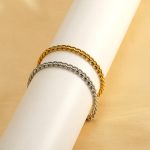 Stainless Steel Ornament Bracelet 18K Electroplating Simple DIY Handmade Choker Hip Hop Men and Women round Grinding Chain