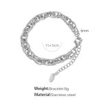 color: SL13 Silver Bracelet