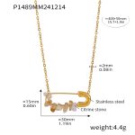 color: P1489 Gold Citrine Necklace