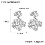 color: F1623-Steel Color Earrings