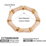 color: Z270-Gold White Resin Bangle