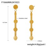 color: F1666-Gold Tassel Earrings
