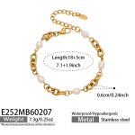 color: E252-Gold Bracelet 18+5cm