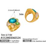 color: A532-Gold Ring / size: US 6
