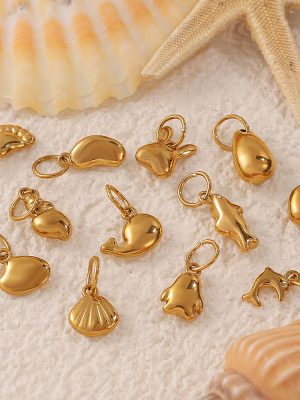 Ornament Accessories Simulation Three-Dimensional Pendant Cherry Penguin Heart-Shaped Pendant DIY Homemade Necklace