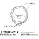 color: E281-Steel Color Bracelet -15cm