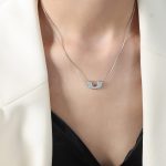 color: P1635-Steel Color Necklace -40+5cm