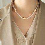 color: P1364-Gold Necklace 40+5cm