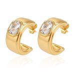 color: Wide Band C Shape Square Stone