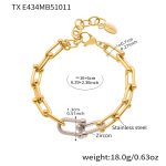 color: TXE434-Mixed Color Zircon Bracelet 16+6cm