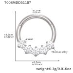 color: T008-Steel Color Nose Ring