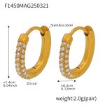 color: F1450-Gold Zircon Earrings