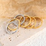 Simple Mid-Ancient All-Match Bamboo Temperament Stacked Ring Women's Non-Fading Retro Affordable Luxury Personality Ring