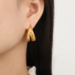 color: F1257-Gold Earrings