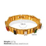 color: SL79 Multicolor Zircon Gold Bracelet