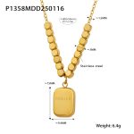 color: P1358-Gold Necklace -40+5cm
