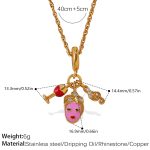 color: PJ872G-XL574G1.7MM Double Clasp Square Wire Ball Chain