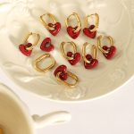 Korean Style Sweet Cool Design Temperament Wild Hollow Heart Necklace Beautiful Elegant Earrings Jewelry Set