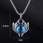 color: Big Eye Blue + Stainless Steel Chain