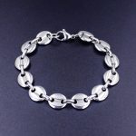 color: Coffee Bean Chain 11mm Lobster Clasp / size: 18cm Bracelet