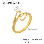 color: Y135-Gold Ring / size: US 7