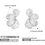 color: F1510-Steel Color Earrings