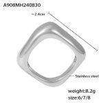 color: A908-Steel Color Ring / size: US 6