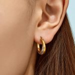 Geometric Gold Earrings Stainless Steel 316L Simple and Exaggerated Ring Earrings Earrings for Women