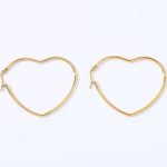 color: 2 Heart Earrings Gold