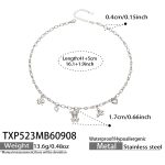 color: TXP523-Multi-pendant Steel Color Necklace -41+5cm