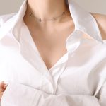 color: P245-Steel Color Vertical Heart Necklace -35+5cm