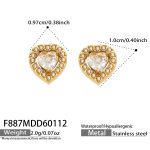 color: F887-Heart Clear Crystal Zircon