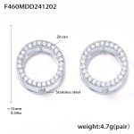 color: F460-Steel Color Zircon Earrings