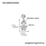 color: K016-Steel Color Little Girl Zircon Pendant