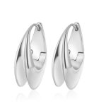 color: Size 2 Oval Steel Color Ear Cuff