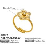 color: A667-Star Set with Zircon Gold Open Ring