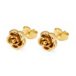 color: Rose Stud Earrings Gold