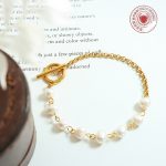 Freshwater Pearl OT Buckle Bracelet Necklace Women's Jewelry Set Stainless Steel Trendy Light Luxury Necklace Stylish Design