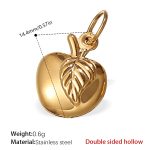 color: PJ234G Double-sided Hollow Gold Pendant
