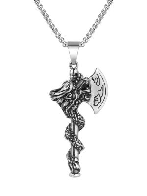 Faucet Axe Geometric Ruyi Domineering Necklace Stainless Steel Retro Pendant Ornaments