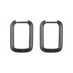 color: Round Wire Rectangle Ear Cuff Black 1 PC