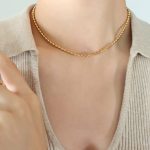color: P856-Gold Single Layer Choker 35+6cm
