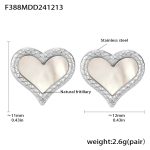 color: F388-Steel Color Earrings