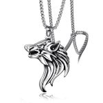 color: Wolf Head + Stainless Steel Chain