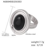 color: A686-Steel Color Ring Size 7