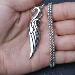 New Hiphop Hip-Hop Street Personalized Line Wings Accessories Stainless Steel Necklace for Men and Women