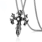 color: Black Rhinestone + Stainless Steel Chain