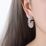 color: F893-Steel Color Earrings